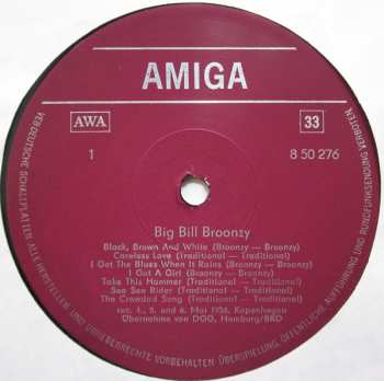 LP Big Bill Broonzy: Big Bill Broonzy