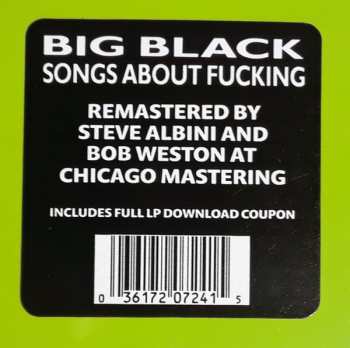 LP Big Black: Songs About Fucking
