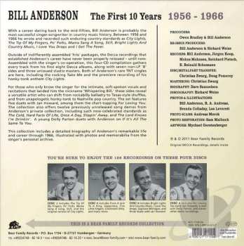 4CD/Dobozkészlet Bill Anderson: The First 10 Years, 1956-1966