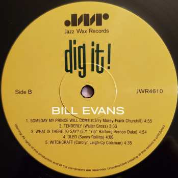 LP Bill Evans: Dig It! LTD