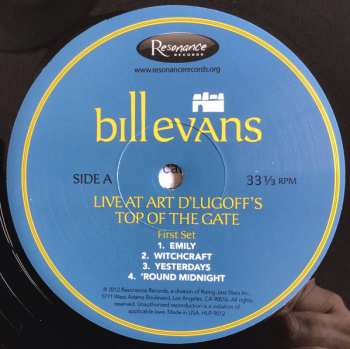 2LP Bill Evans: Live At Art D'Lugoff's Top Of The Gate