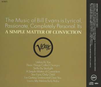 CD Bill Evans: A Simple Matter Of Conviction