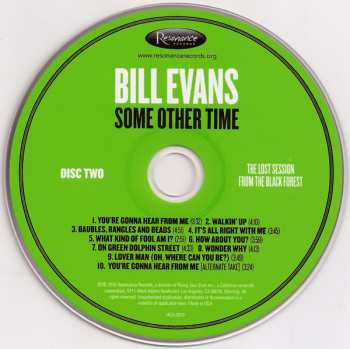2CD Bill Evans: Some Other Time (The Lost Session From The Black Forest)