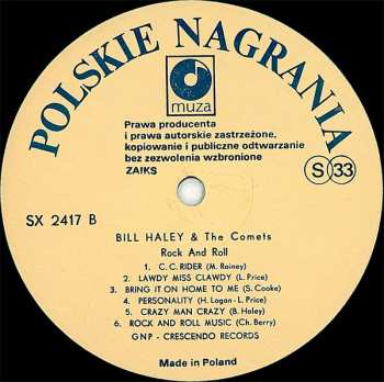LP Bill Haley And His Comets: Rock And Roll