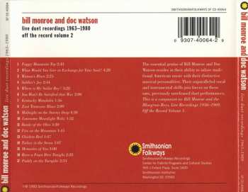 CD Doc Watson: Live Duet Recordings 1963-1980 (Off The Record, Vol. 2)