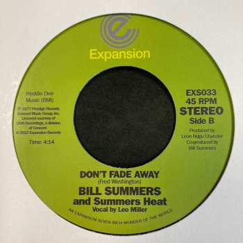 SP Bill Summers: Come Into My Life / Don't Fade Away