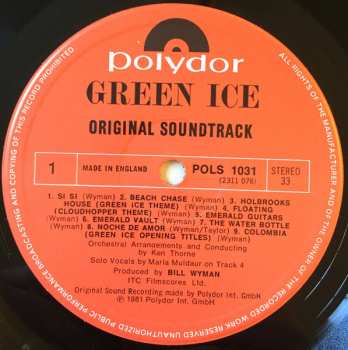 LP Bill Wyman: Green Ice - The Original Soundtrack From The Motion Picture