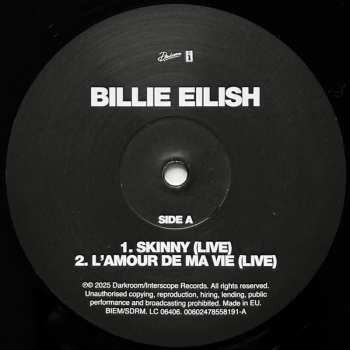 EP Billie Eilish: Live (RSD Black Friday 2025)