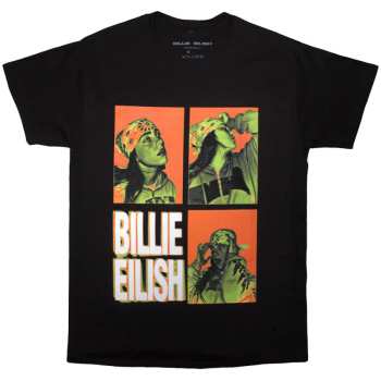 Merch Billie Eilish: Póló 3 Photo Logo Billie Eilish