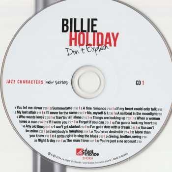 3CD Billie Holiday: Don't Explain