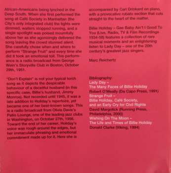 2CD Billie Holiday: Gee Baby, Ain't I Good To You - Live, Radio, TV & Film Recordings