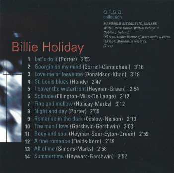 CD Billie Holiday: Jazz Masters (100 Ans De Jazz)
