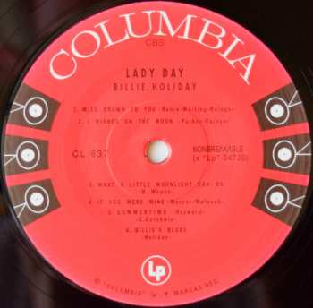 LP Billie Holiday: Lady Day LTD