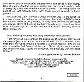 CD Billie Holiday: Billie's Blues