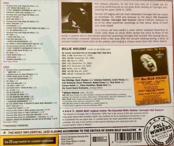 2CD Billie Holiday: The Complete Carnegie Hall Performances