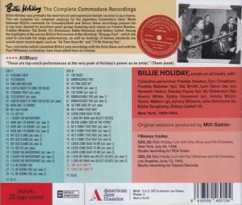 2CD Billie Holiday: The Complete Commodore Recordings