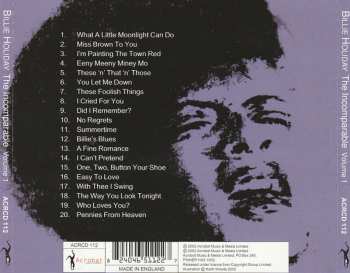 CD Billie Holiday: The Incomparable - Volume 1