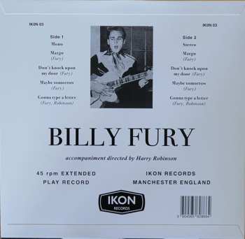 EP Billy Fury: Maybe Tomorrow CLR