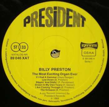LP Billy Preston: The Most Exciting Organ Ever