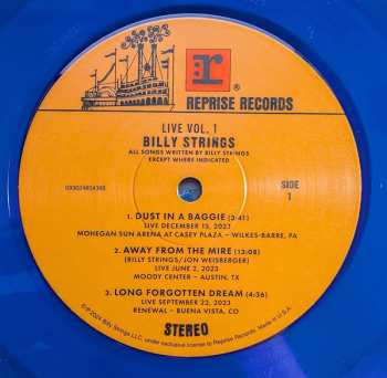 2LP Billy Strings: Live Vol. 1 CLR | LTD