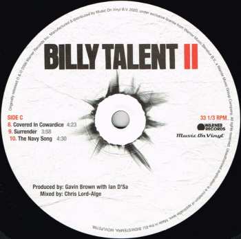 2LP Billy Talent: Billy Talent II