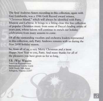 CD Bing Crosby: A Merry Christmas With Bing Crosby & The Andrews Sisters