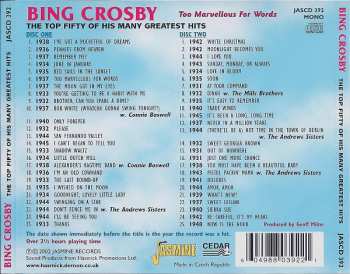 2CD Bing Crosby: Too Marvellous For Words
