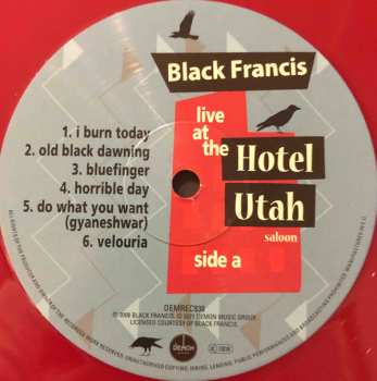 2LP Black Francis: Live At The Hotel Utah Saloon
