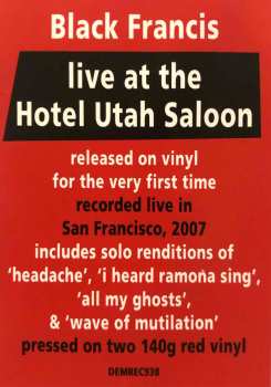 2LP Black Francis: Live At The Hotel Utah Saloon