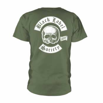 Merch Black Label Society: Tričko Skull Logo Black Label Society Pocket (olive) S