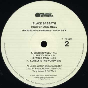 2LP Black Sabbath: Heaven And Hell DLX | LTD