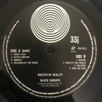 LP Black Sabbath: Master Of Reality
