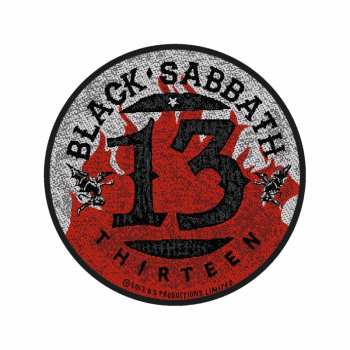 Merch Black Sabbath: Felvarró 13 Flames Circular 