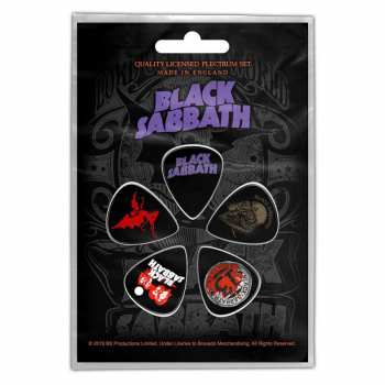 Merch Black Sabbath: Gitár pengető készlet Purple Logo Black Sabbath