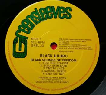 LP Black Uhuru: Black Sounds Of Freedom