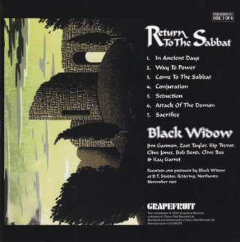 6CD/Dobozkészlet Black Widow: Sabbat Days (The Complete Anthology 1969-1972)