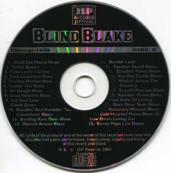 5CD/Dobozkészlet Blind Blake: All The Published Sides