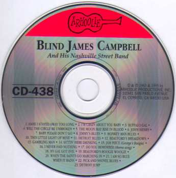 CD Blind James Campbell: Blind James Campbell And His Nashville Street Band