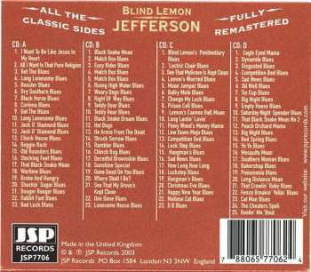4CD/Dobozkészlet Blind Lemon Jefferson: The Complete 94 Classic Sides Remastered