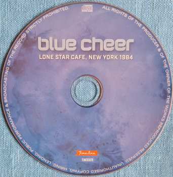 CD Blue Cheer: Lone Star Cafe, New York 1984 