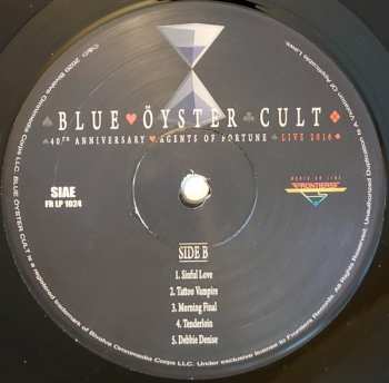 LP Blue Öyster Cult: 40th Anniversary - Agents Of Fortune - Live 2016