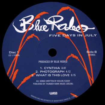 2LP Blue Rodeo: Five Days In July
