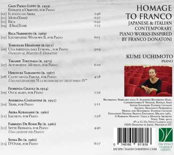 CD Sonia Bo: Homage To Franco (Japanese And Italian Contemporary Piano Works Inspired By Franco Donatoni)