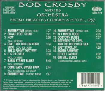CD Bob Crosby And His Orchestra: From Chicago's Congress Hotel 1937