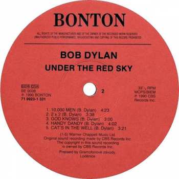LP Bob Dylan: Under The Red Sky