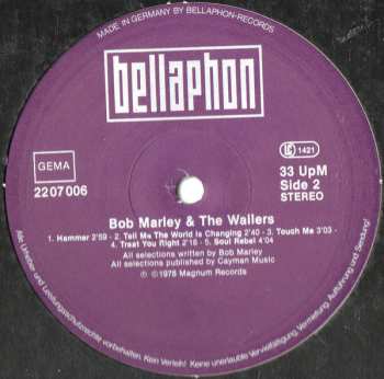 LP Bob Marley & The Wailers: Bob Marley & The Wailers