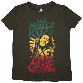 Merch Bob Marley & The Wailers: Stone Wash Póló One Love Gradient