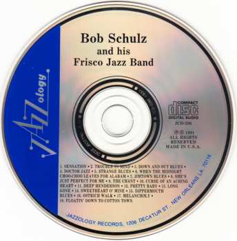 CD Bob Schulz's Frisco Jazz Band: Bob Schulz And His Frisco Jazz Band