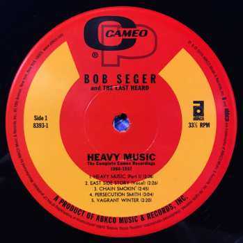 LP Bob Seger And The Last Heard: Heavy Music: The Complete Cameo Recordings 1966-1967