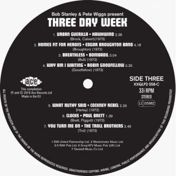 2LP Bob Stanley: Three Day Week (When The Lights Went Out 1972-1975)  CLR